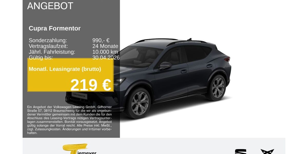 Cupra Formentor 26.628 km 32.750 &euro; Bochum 44809