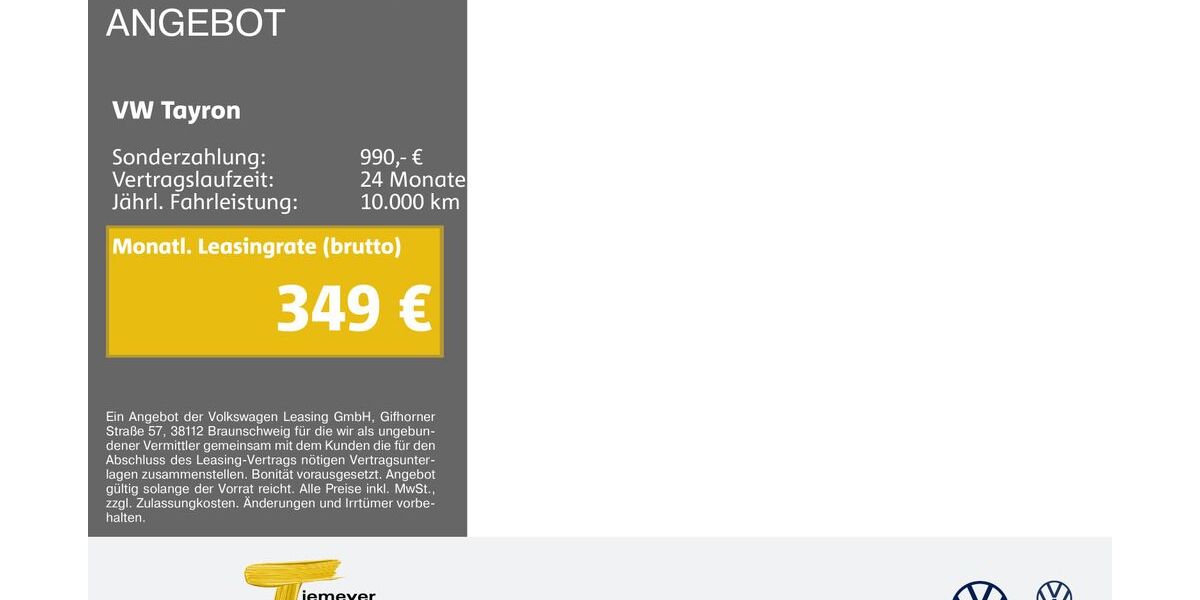 VW Tayron 27.382 km 40.690 &euro; Marl 45770